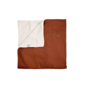 Deken_Teddy Bronze Cognac Gepersonaliseerd