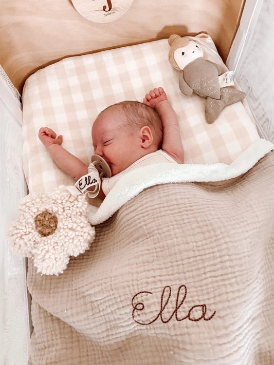 Babydekentje wieg met naam