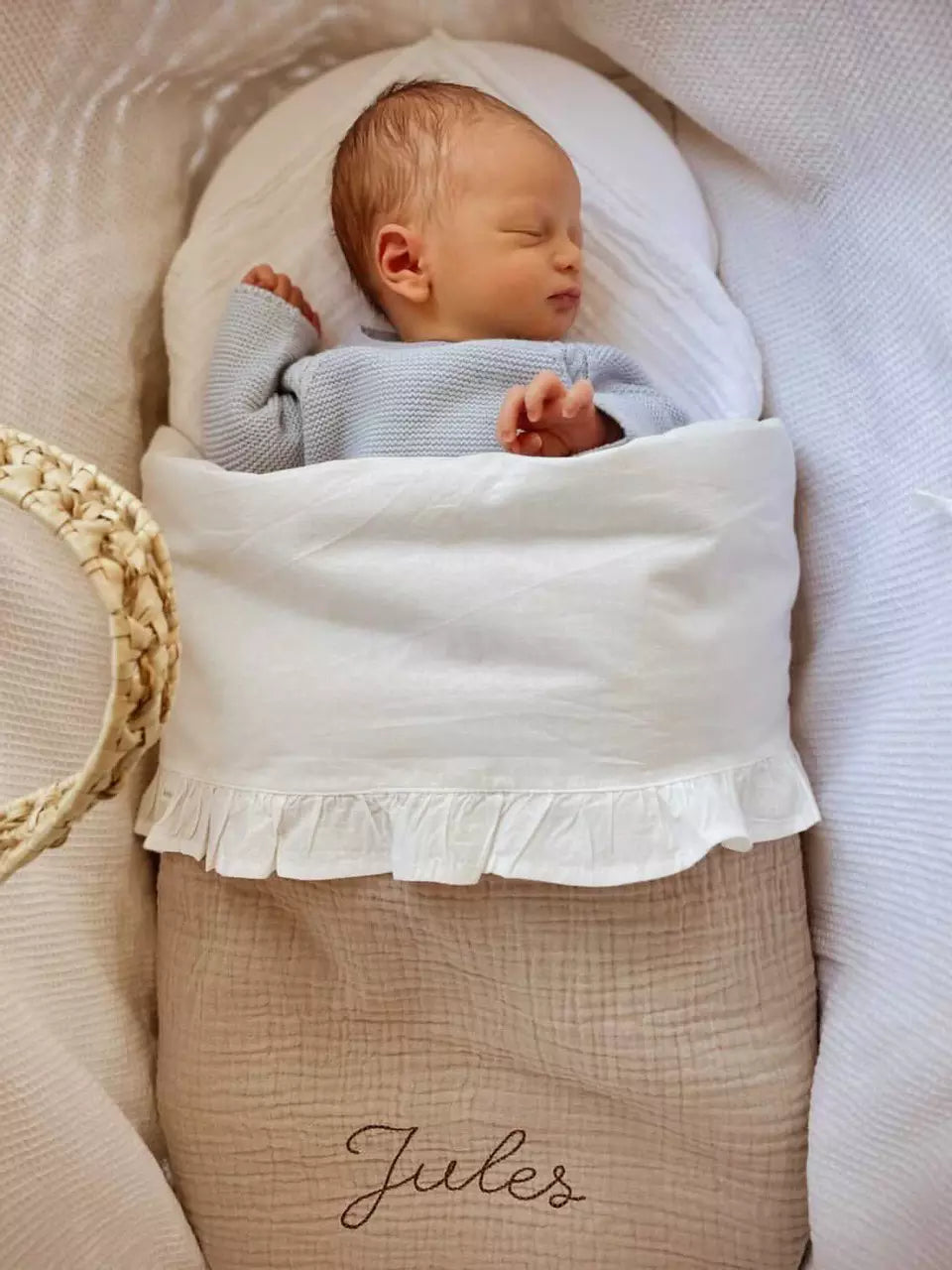 Teddy en Beer Ruffle Laken Small Wit