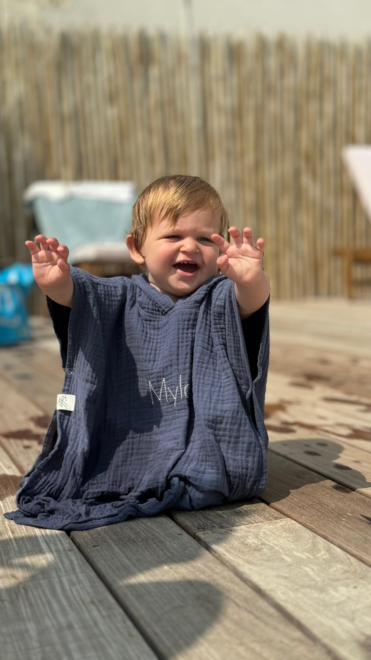 Strandponcho baby met naam